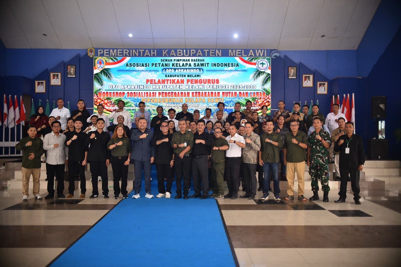 DPD APKASINDO Melawi Dilantik, Bupati Dorong Penguatan Kemitraan dan Pencegahan Karhutla
