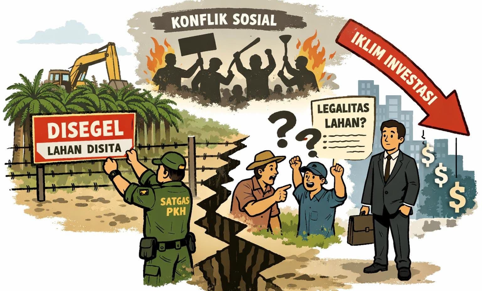 Satgas PKH Sita Lahan Sawit Massal, Pakar Ingatkan Risiko Konflik dan Ketidakpastian Hukum