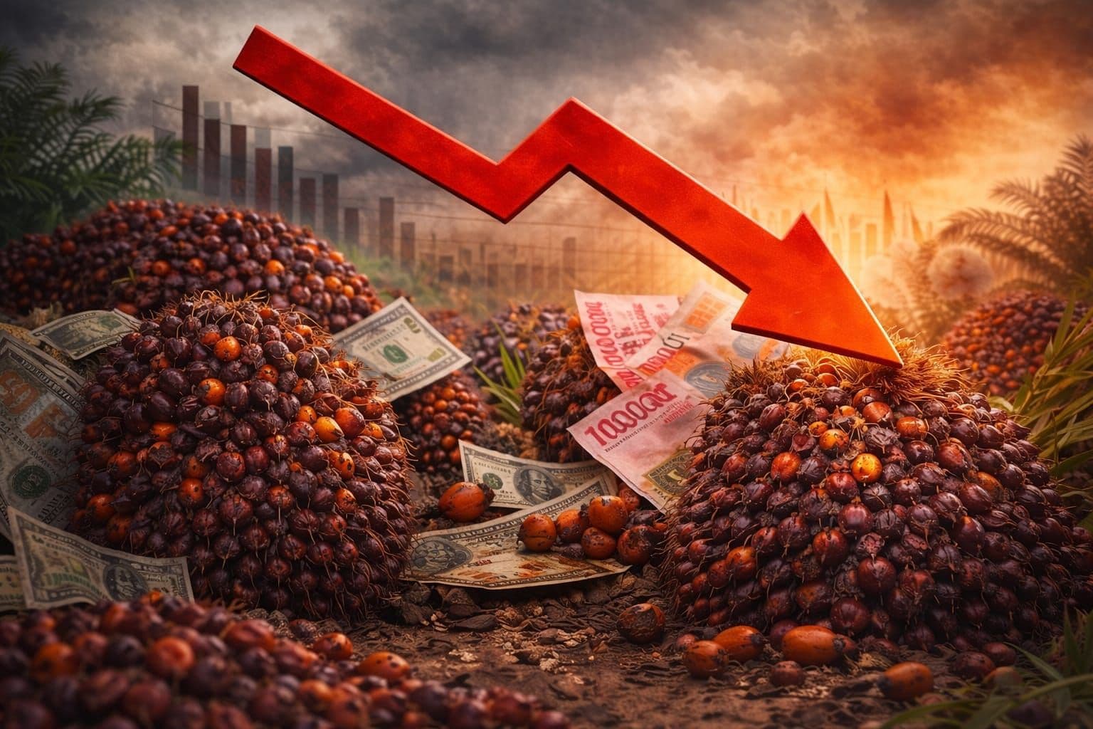 Harga TBS Kaltim Terkoreksi di Awal 2026 Buntut CPO Lemah di Pasar Global