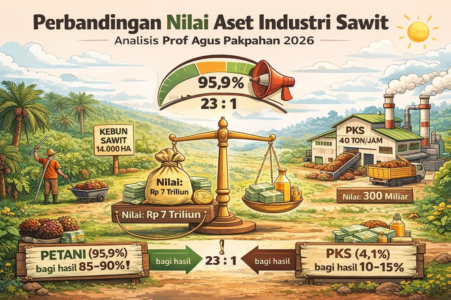 Prof Agus Pakpahan: Sawit Harus Dihitung dengan Timbangan yang Tepat