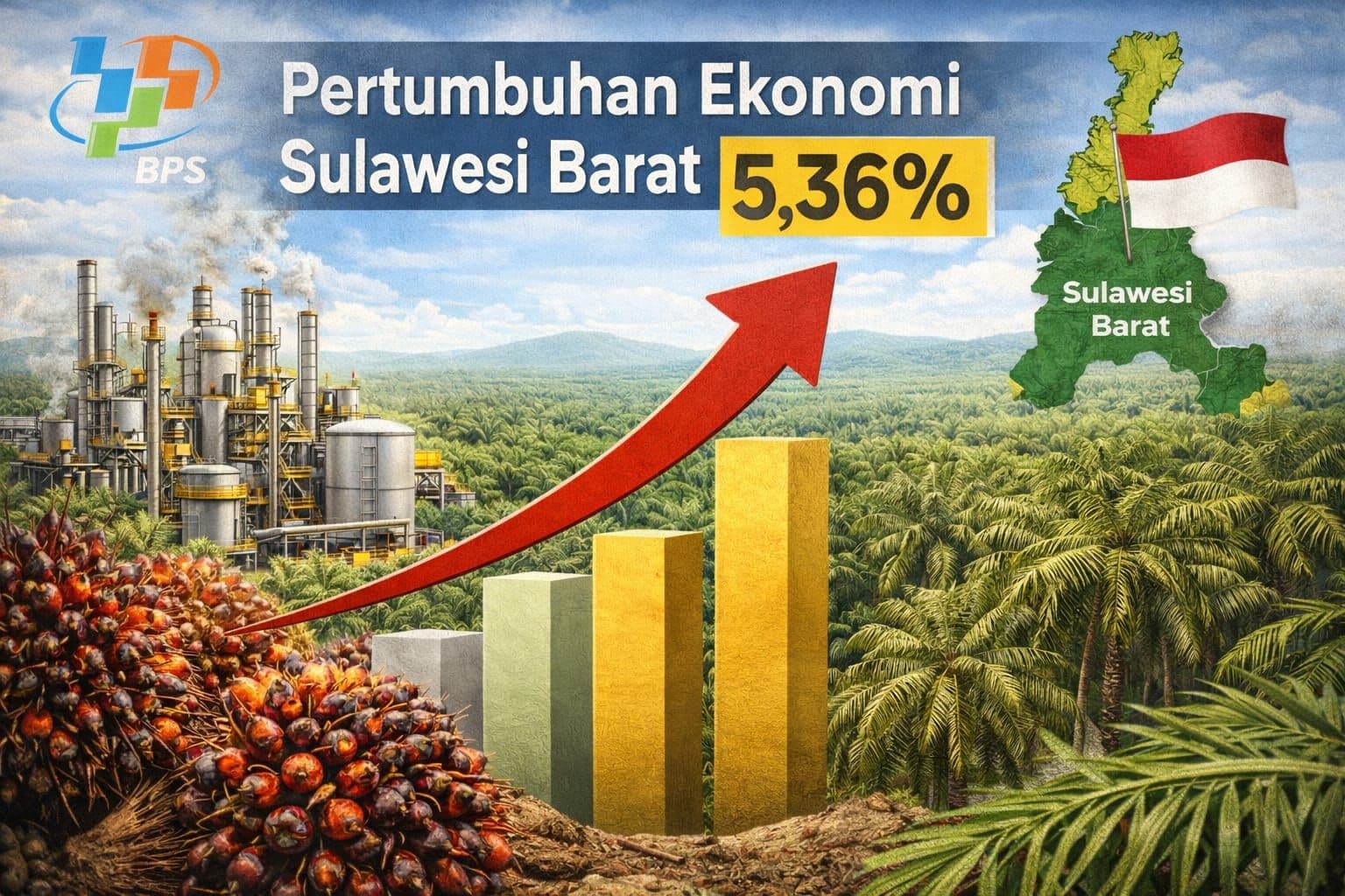 Produksi Sawit Dongkrak Ekonomi Sulawesi Barat Tumbuh 5,36 Persen