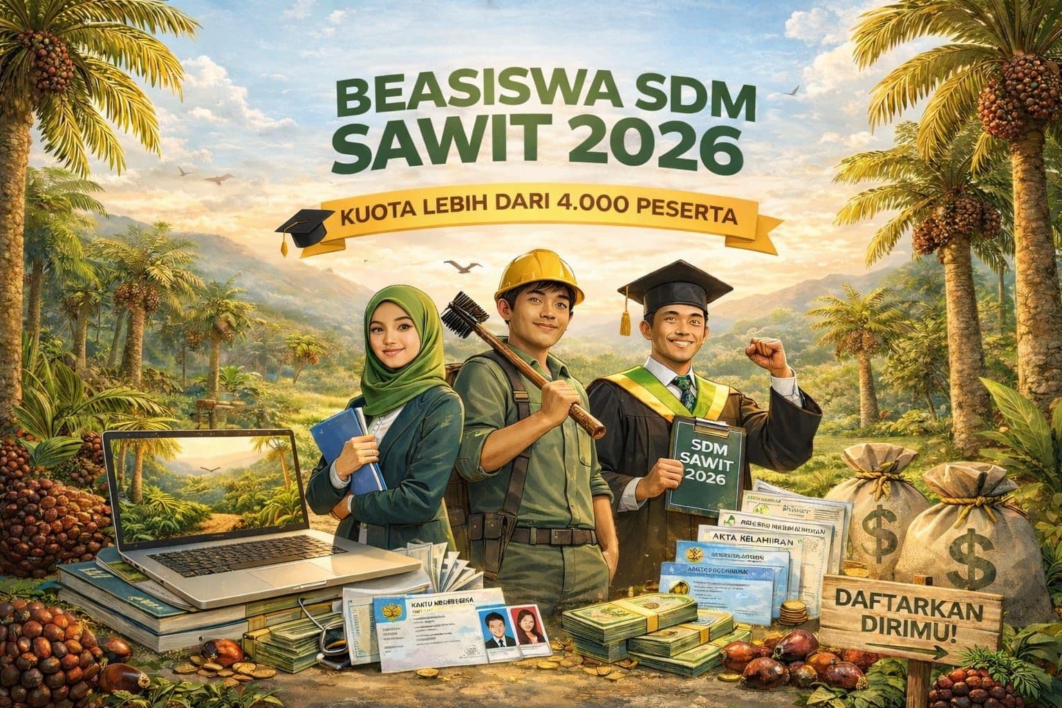 Pendaftaran Beasiswa SDM Sawit 2026 Segera Dibuka, Simak Jalur dan Persyaratannya