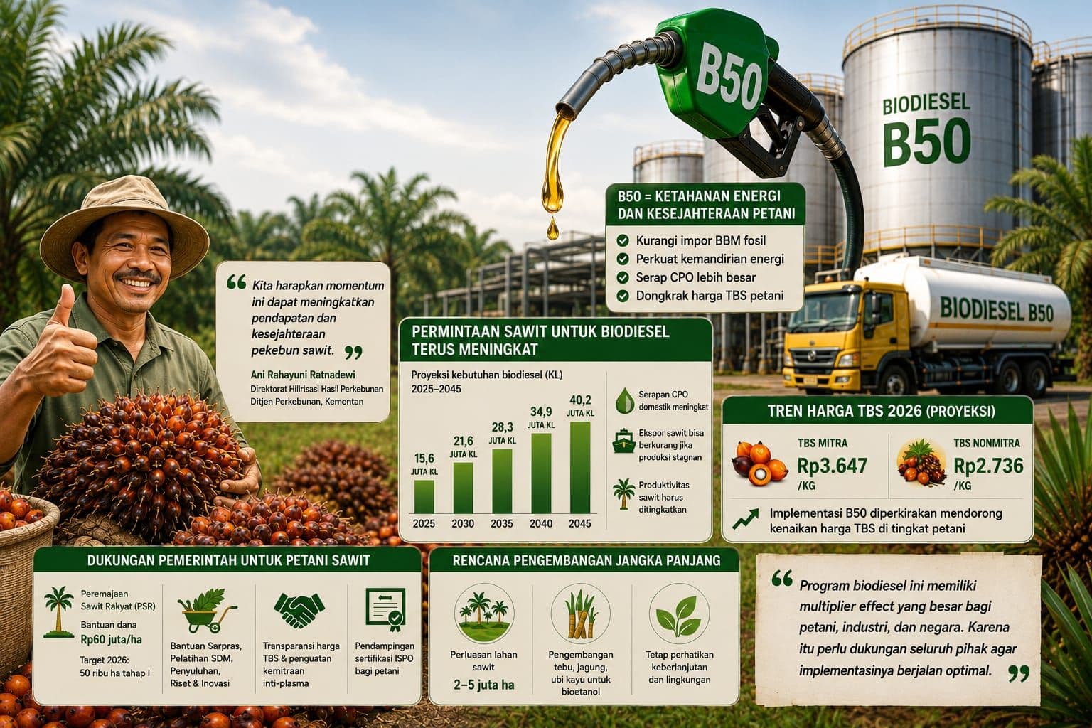 B50 Bukan Sekadar Energi, Tapi Mesin Uang Baru Petani Sawit
