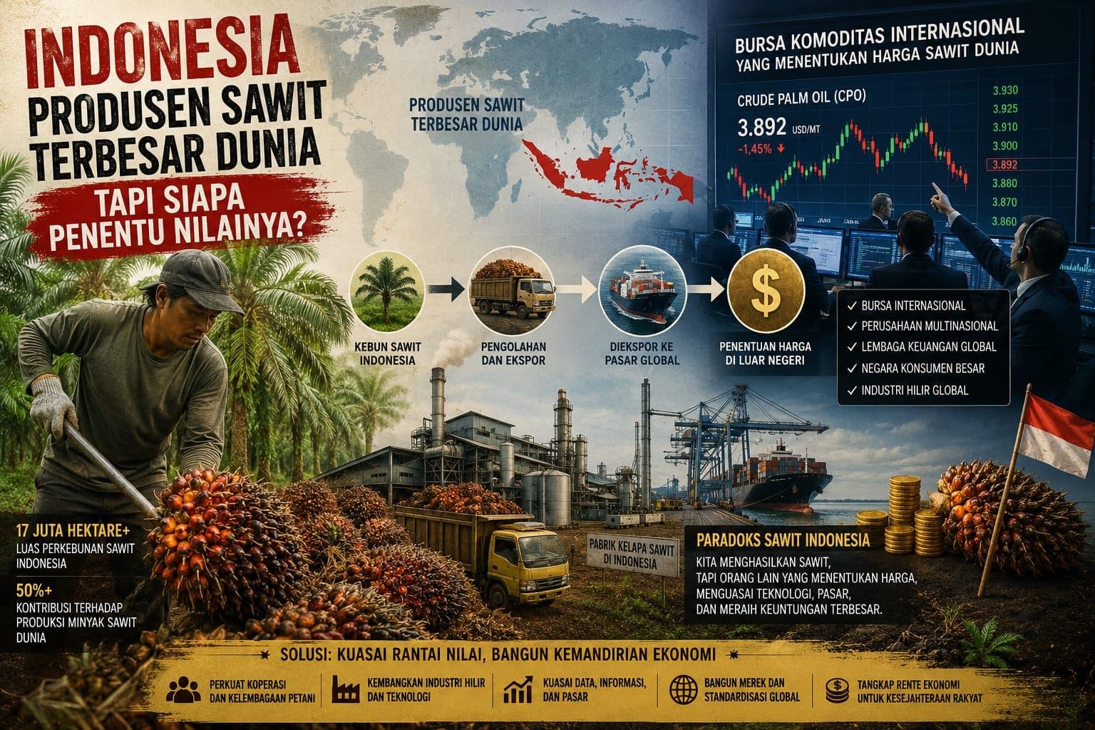 Rektor IKOPIN: Indonesia Raja Sawit Dunia, Tapi Nilai Ekonominya Masih Dikendalikan Pihak Asing