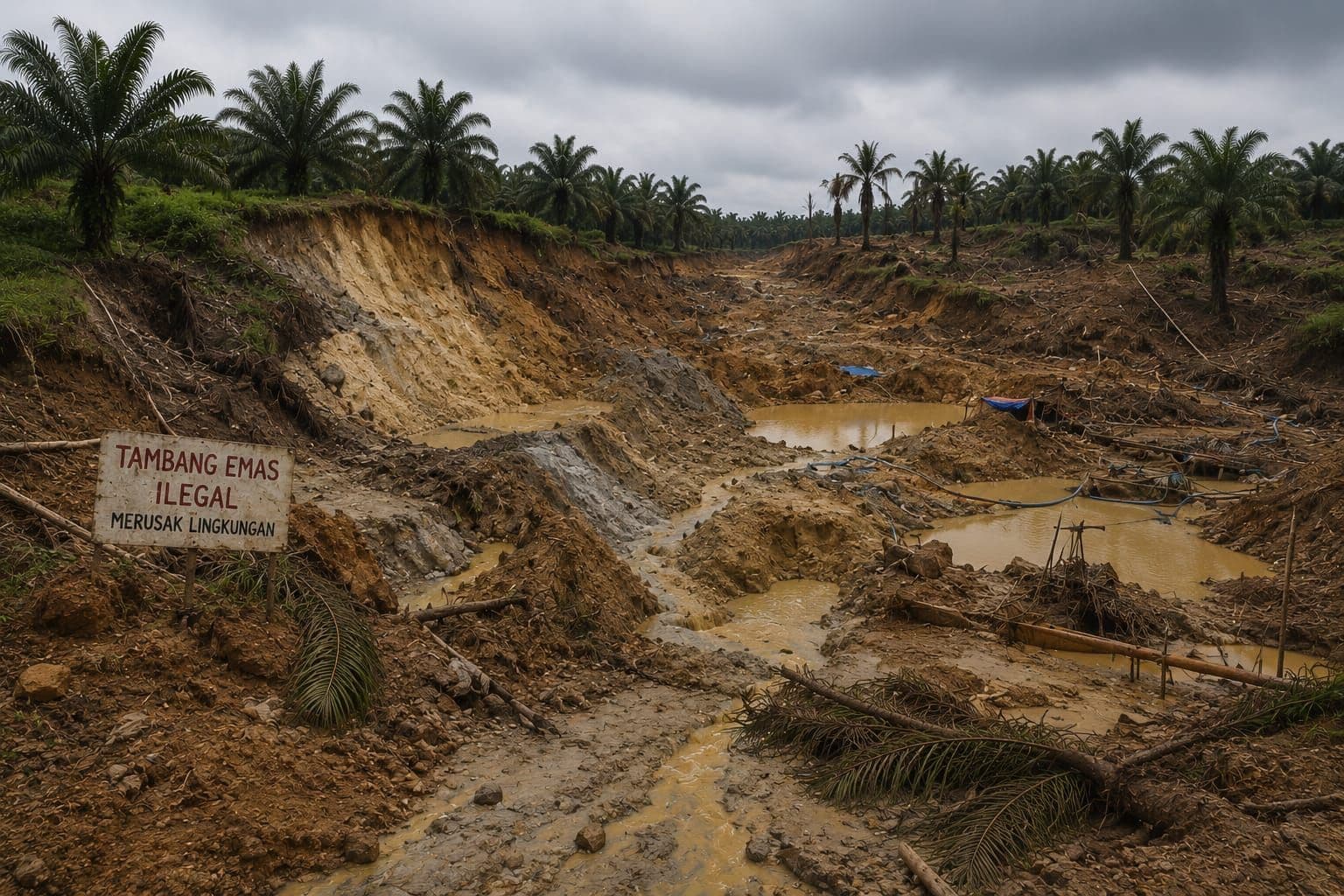 APMI Riau: Ancaman Lingkungan di Sekitar Kebun Sawit Berasal dari Tambang Emas Ilegal