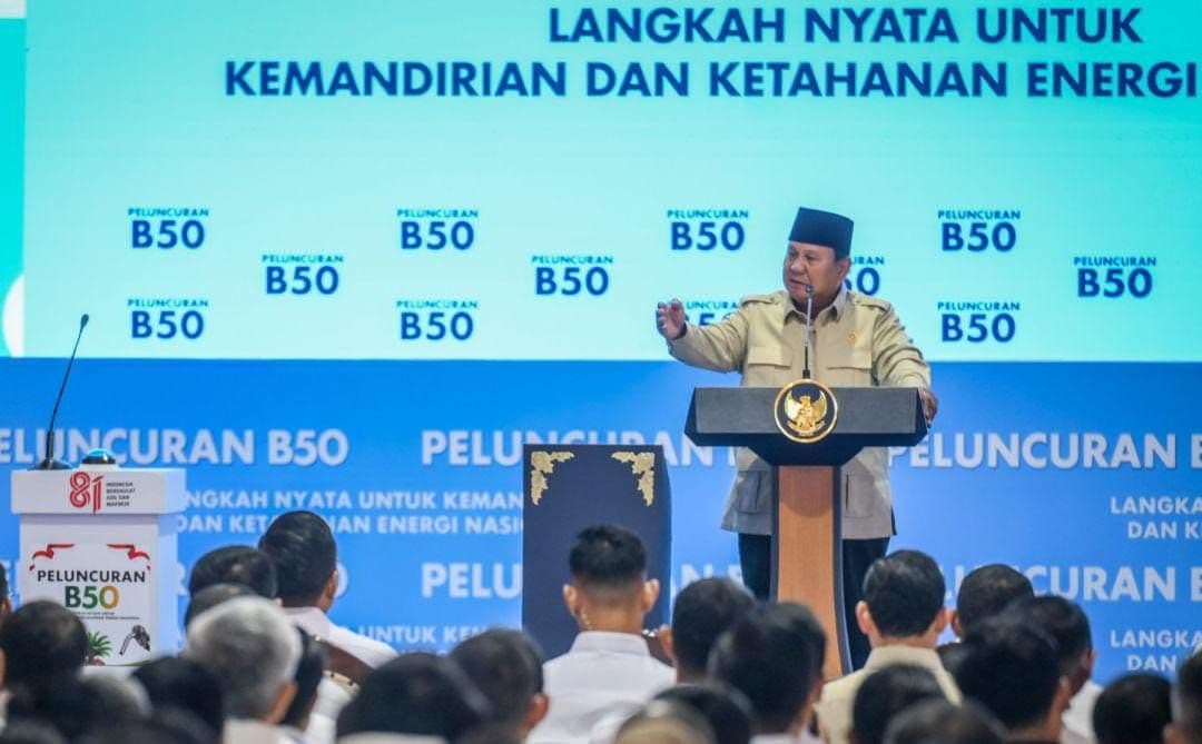 Prabowo: Indonesia Jadi Sorotan Dunia Berkat Mandatori B50, Klaim Turunkan Emisi hingga 44,46 Juta Ton CO2e
