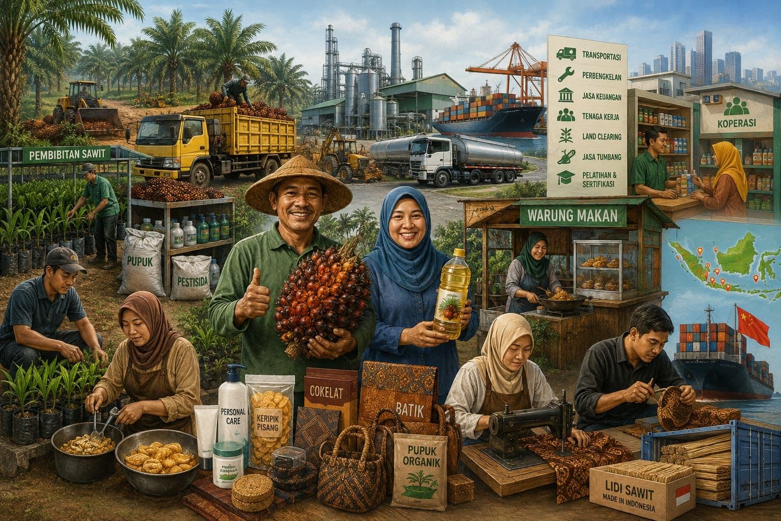 Petani dan UMKM Sebagai Aktor Penggerak Ekonomi di Balik Industri Sawit Nasional