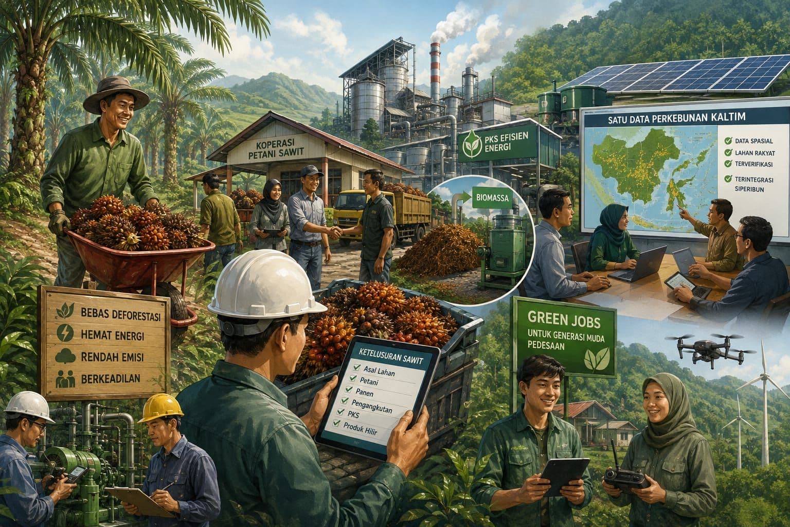 Bukan Cuma Bebas Deforestasi, Sawit Rakyat Kaltim Didorong Hemat Karbon