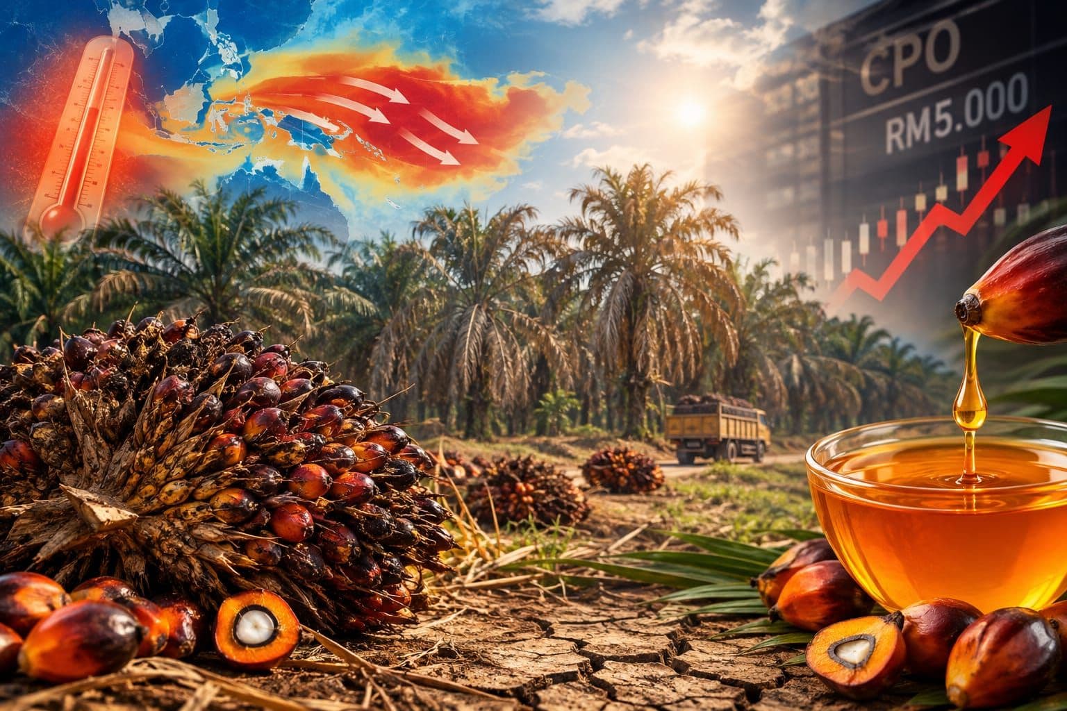 El Niño Mengancam Produksi Sawit 2027, Harga CPO Berpotensi Tembus RM5.000