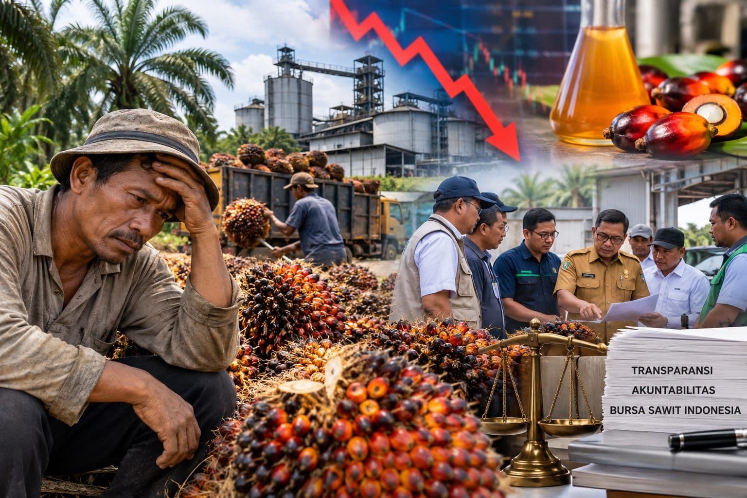 Harga TBS Sawit Anjlok di Sejumlah Daerah, APKASINDO Desak Transparansi dan Pengawasan PKS