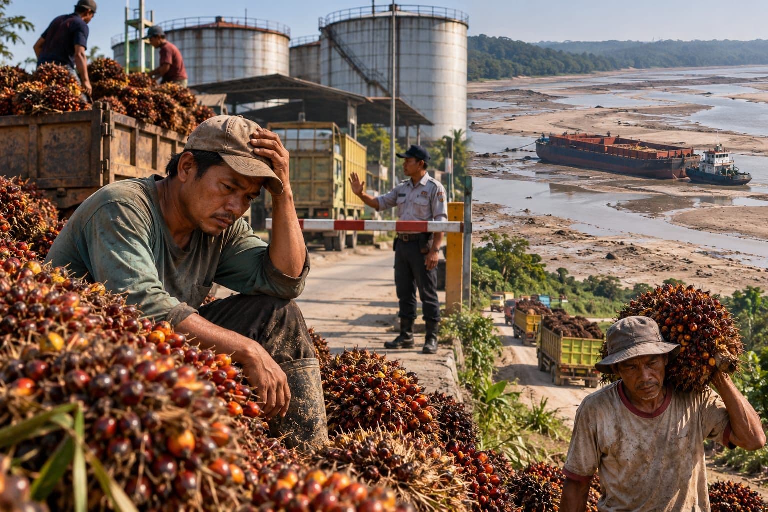 TBS Ditolak Pabrik, Petani Sawit Terpaksa Jual Murah akibat El Nino