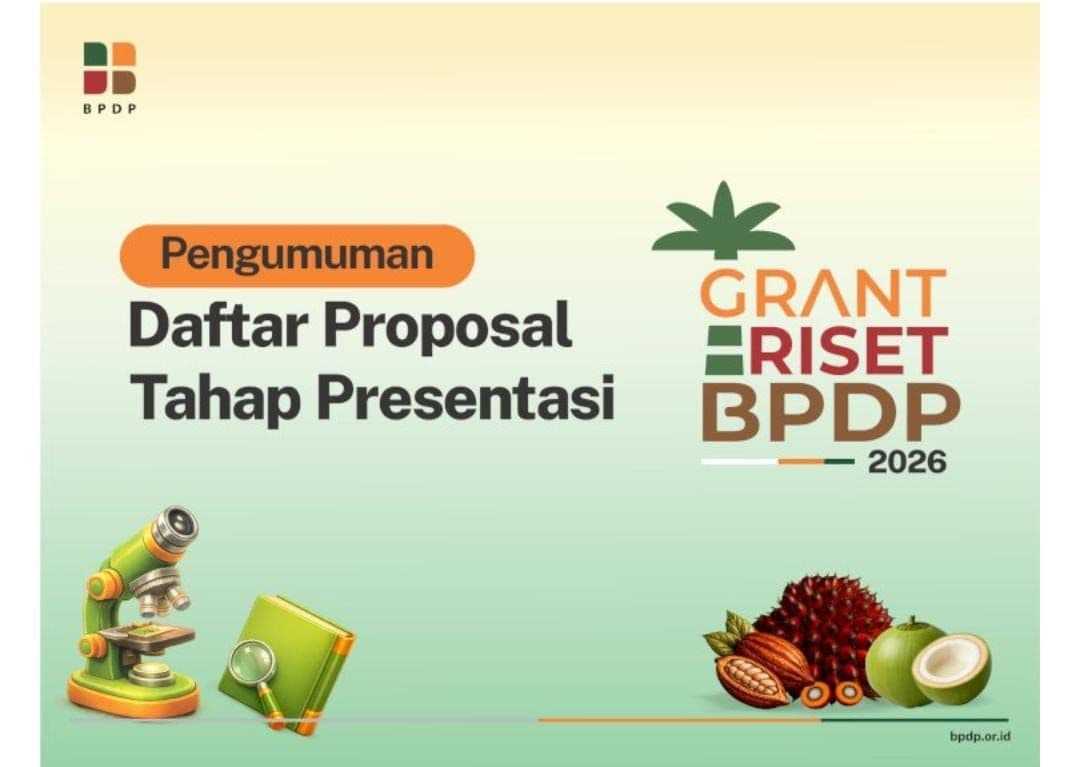 BPDP Umumkan 112 Proposal Grant Riset 2026 Lolos ke Tahap Presentasi