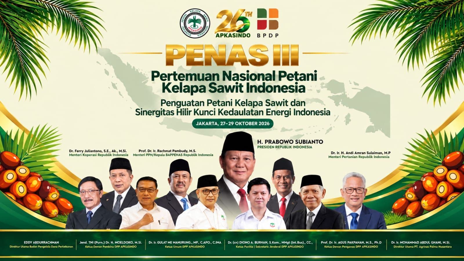 Dari Kebun ke Meja Kebijakan, PENAS III APKASINDO Jadi Wadah Harapan Bagi Petani Sawit Lebih Sejahtera 