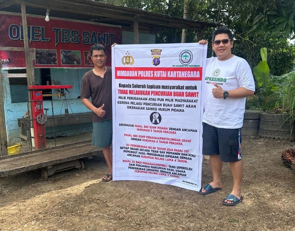 Kasus Pencurian Sawit Meningkat di Kukar, Apkasindo dan Polres Bergerak Cepat