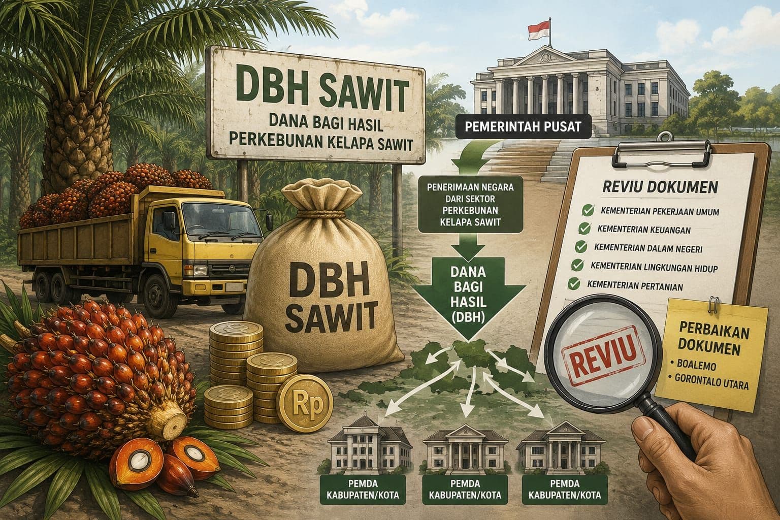 DBH Sawit Gorontalo Belum Cair, Masih Tertahan Reviu Kementerian dan Perbaikan Dokumen