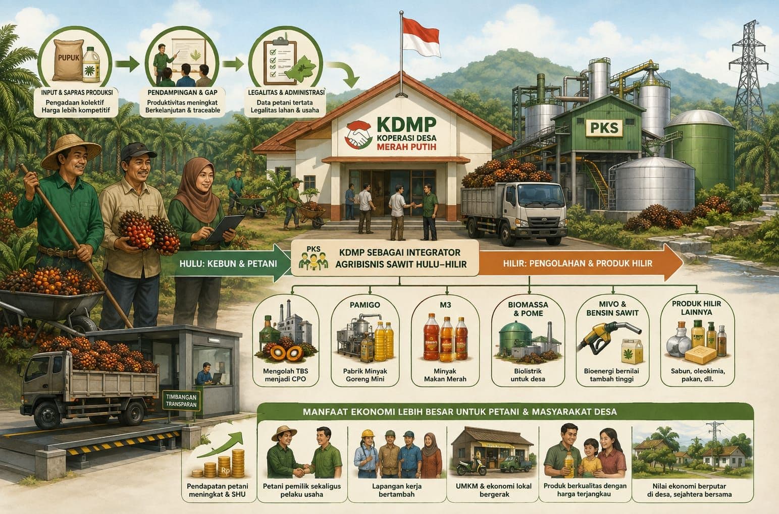 KDMP Sebagai Motor Petani Sawit “Naik Kelas” dalam Rantai Nilai Sawit Nasional