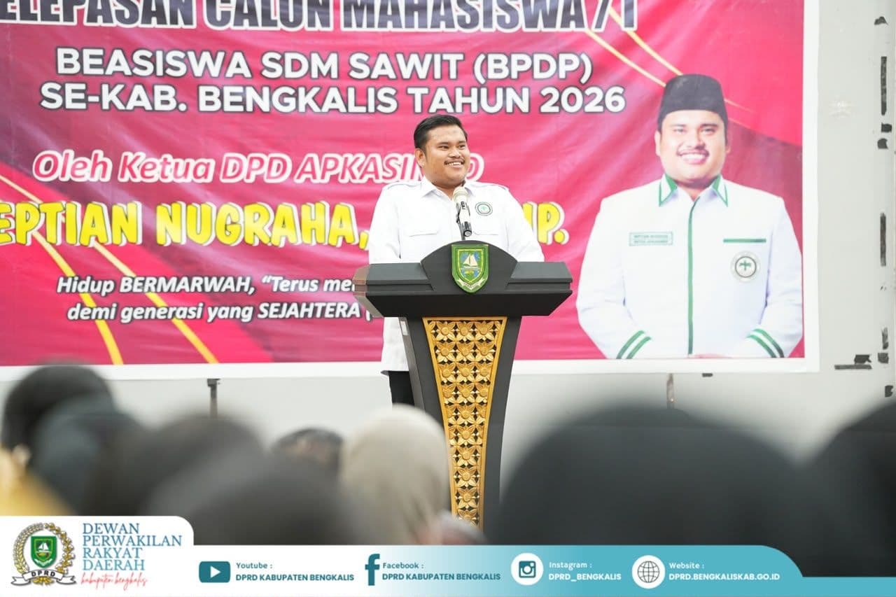 Ketua DPRD Bengkalis Dorong Penerima Beasiswa SDM Sawit Kembali Bangun Daerah
